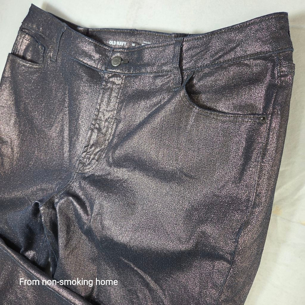 Women's Old Navy bronze/purple shimmer Skinny Jeans Size 18 - Picture 2 of 8